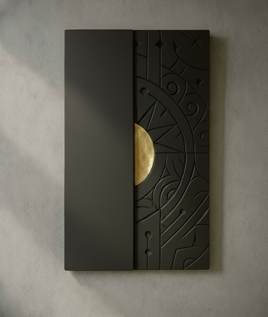 Cuadro Grabado 3D Legendario Negro Mate