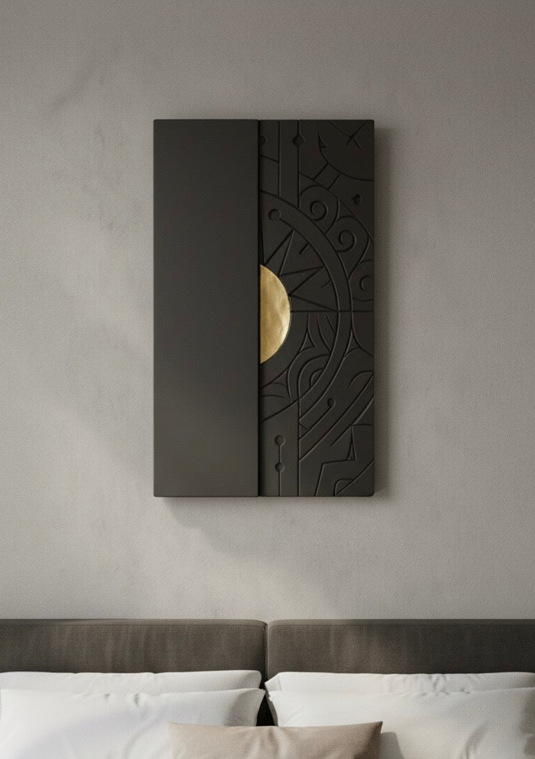 Cuadro Grabado 3D Legendario Negro Mate