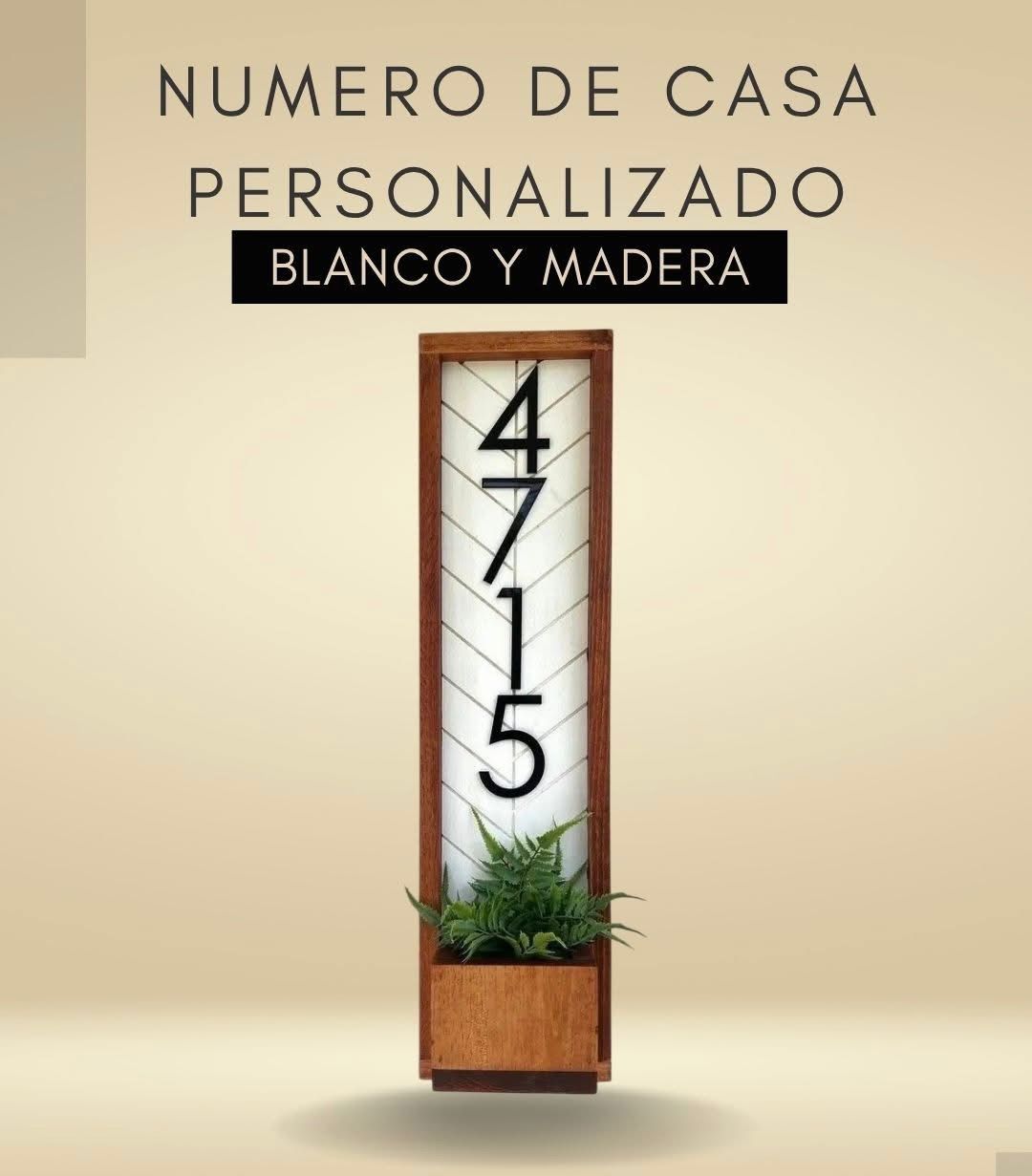 Numero Para Casa Personalizable Estilo Rustico