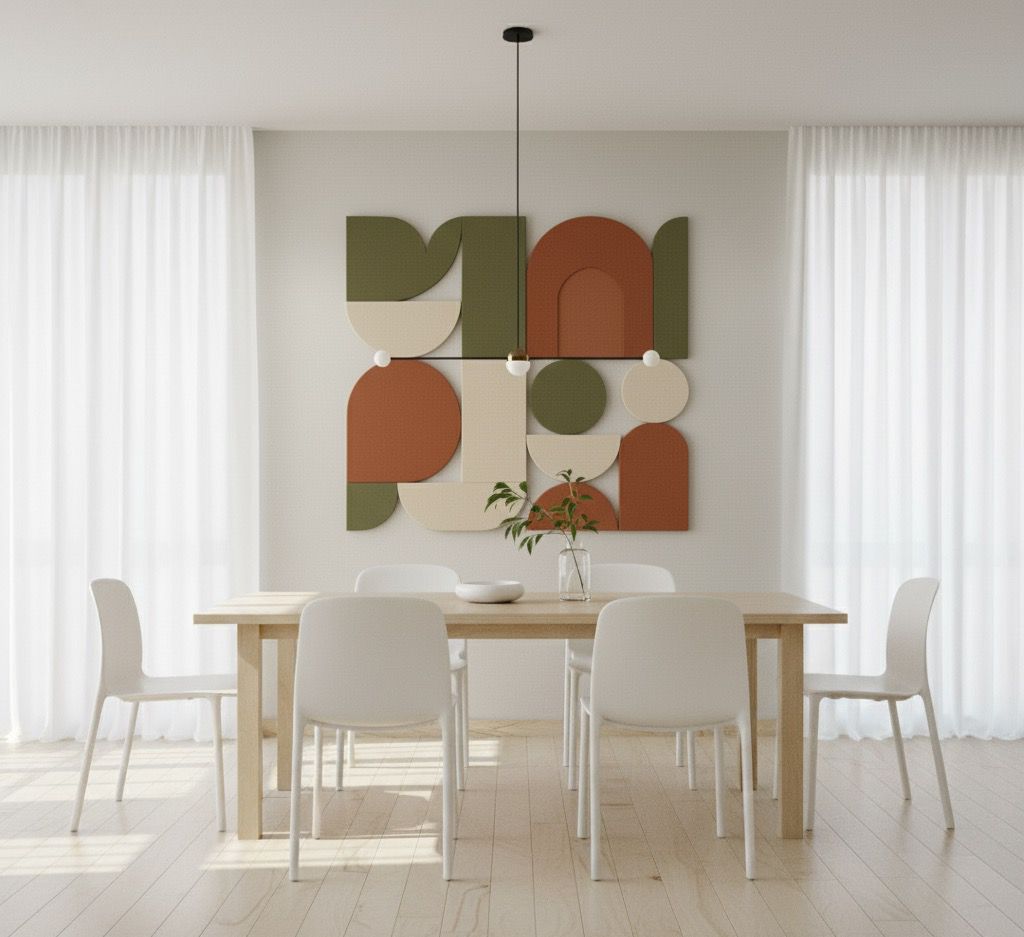 Cuadro Minimalista Multicolor En Madera MDF