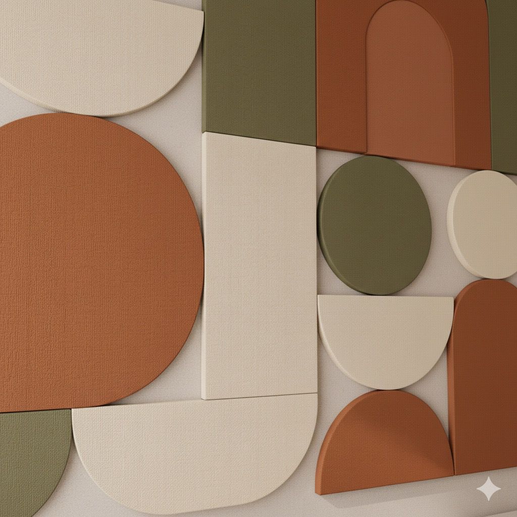 Cuadro Minimalista Multicolor En Madera MDF