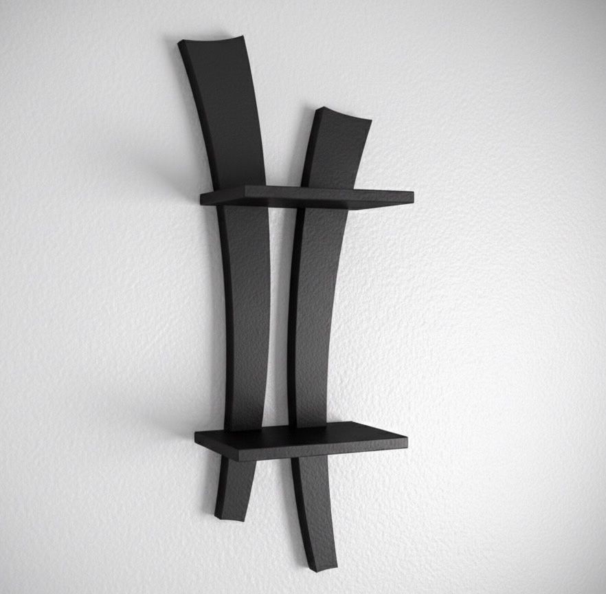 Repisa En Negro Mate