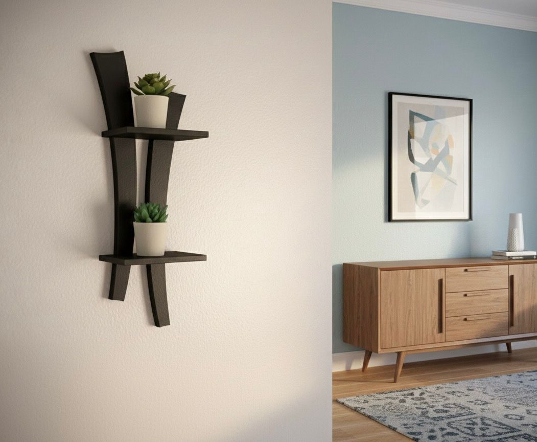 Repisa En Negro Mate