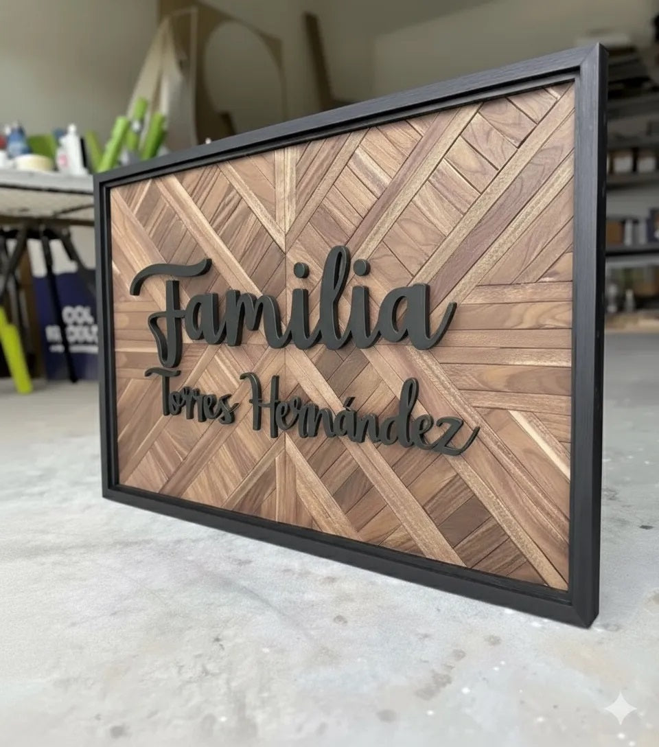 Cuadro De Familia Personalizado 100x50cm